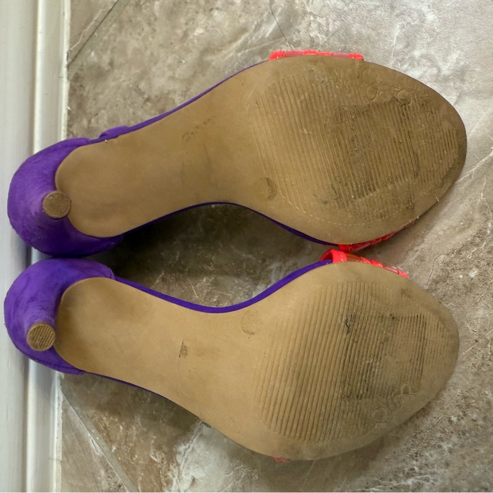 Jessica Simpson Purple and Red Heels - Picture 4 of 6